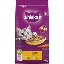 Whiskas Suché s kuracím mäsom 1+ - 3,80 kg