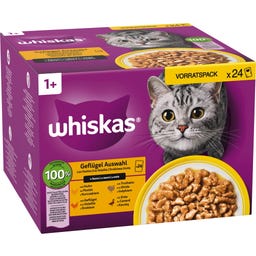 Whiskas Multipack 24x85g Geflügel Auswahl 1+ - 2.040 g