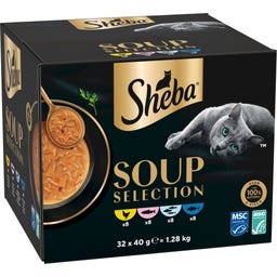 Soup 32 Pack Huhn, Lachs, Thunfisch, Weißfisch - 1.280 g