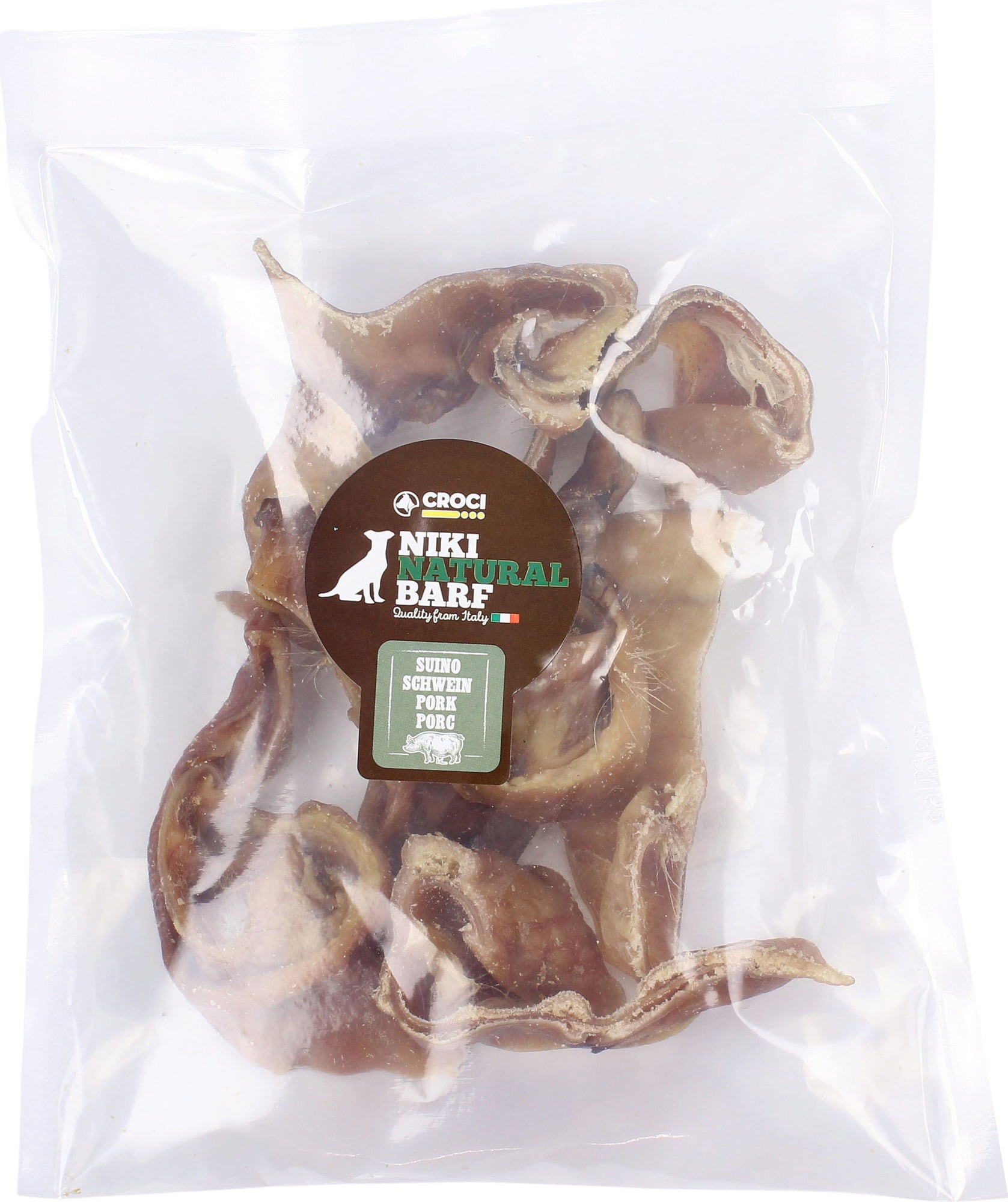 Croci Niki Natural Barf Schweineohren Chips, 200 g - Zoolini